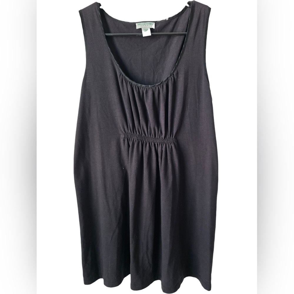 Motherhood Maternity Black Side-Ruched Tank Top